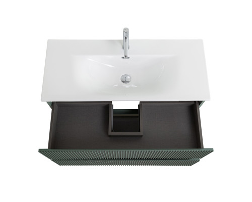 Тумба с раковиной подвесная 90 см, BelBagno UNO-MINI-900-2C-SO-VO Еловый матовый, раковина белая BB-8099-3-90