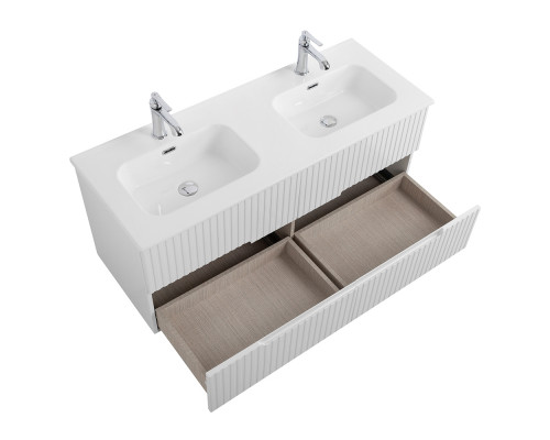 Мебель для ванной подвесная с четырьмя ящиками CEZARES DUET-N-1200-4C-SO-2-BL Bianco Lucido эмаль