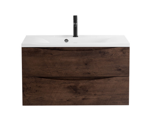 Тумба с раковиной подвесная BelBagno MARINO-800 Rovere Moro, раковина белая BB800/450-LV-MR-PR