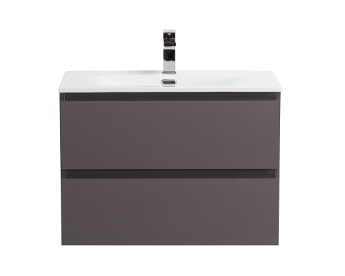 Тумба с раковиной подвесная BelBagno KRAFT-700-2C-SO-GSO, 70см, Темно-Серый Матовый, раковина белая BB-8099-70