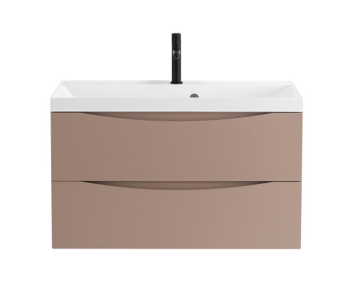 Тумба с раковиной подвесная BelBagno MARINO-800 Capucino Lucido, раковина белая BB800/450-LV-MR-PR