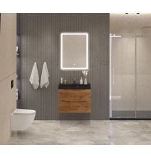 Тумба с раковиной подвесная BelBagno MARINO-700 Rovere Nature, раковина чёрная BB700/450-LV-ART-AST-NERO