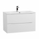 Тумба с раковиной подвесная BelBagno Marino-800, Bianco Lucido, раковина белая BB800/450-LV-MR-FT