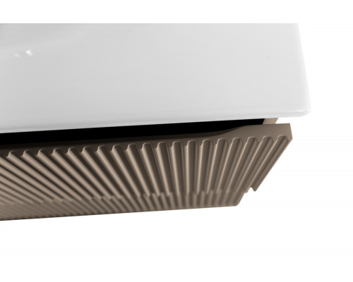 Тумба с раковиной подвесная 90 см, BelBagno UNO-900-2C-SO-CO Бежевый матовый, раковина белая BB-8099-90