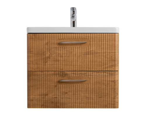 Подвесная тумба с раковиной Belbagno DUE 60 см Rovere Nature DUE-600-2C-SO-RN-P + BB-8076-3-60