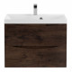 Тумба с раковиной подвесная BelBagno MARINO-600 Rovere Moro, раковина белая