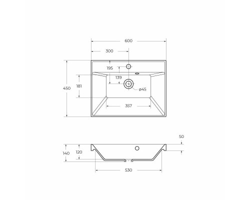 Тумба с раковиной подвесная BelBagno MARINO-600 Bianco Opaco, раковина чёрная BB600/450-LV-ART-AST-NERO