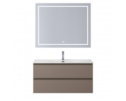 Тумба с раковиной подвесная BelBagno KRAFT-900-2C-SO-CO, 90 см, Бежевый Матовый, раковина белая BB-8099-90