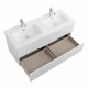 Мебель для ванной подвесная с четырьмя ящиками CEZARES DUET-N-1200-4C-SO-2-BL Bianco Lucido эмаль