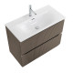 Тумба с раковиной подвесная 70 см, BelBagno UNO-MINI-700-2C-SO-СO Бежевый матовый, раковина белая BB-8099-3-70
