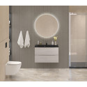 Тумба с раковиной подвесная BelBagno MARINO-800 Rovere Grigio, раковина черная BB800/450-LV-ART-PR-NERO