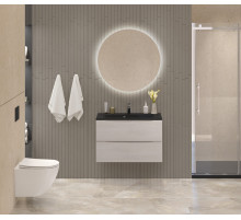 Тумба с раковиной подвесная BelBagno MARINO-800 Rovere Grigio, раковина черная BB800/450-LV-ART-PR-NERO