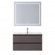 Тумба с раковиной подвесная BelBagno KRAFT-800-2C-SO-GSO, 80см, Темно-Серый Матовый, раковина белая BB-8099-80