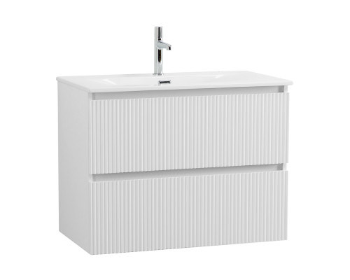 Тумба с раковиной подвесная 90 см, BelBagno UNO-900-2C-SO-BO Bianco Opaco, раковина белая BB-8099-90