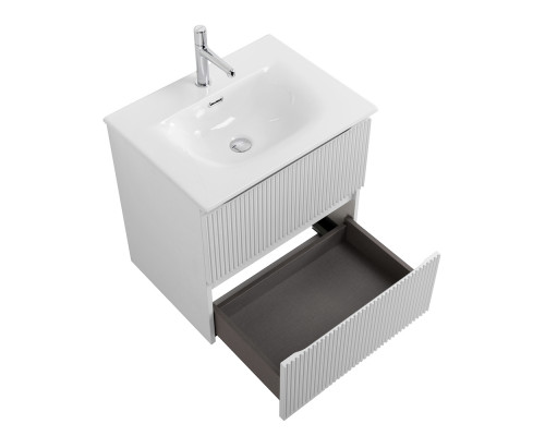 Тумба с раковиной подвесная 70 см, BelBagno UNO-700-2C-SO-BO Bianco Opaco, раковина белая BB-8099-70