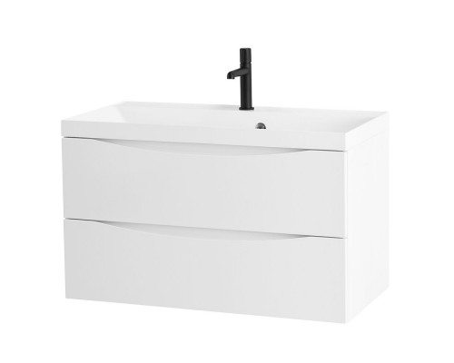 Тумба с раковиной подвесная BelBagno Marino-800, Bianco Lucido, раковина белая BB800/450-LV-MR-AST