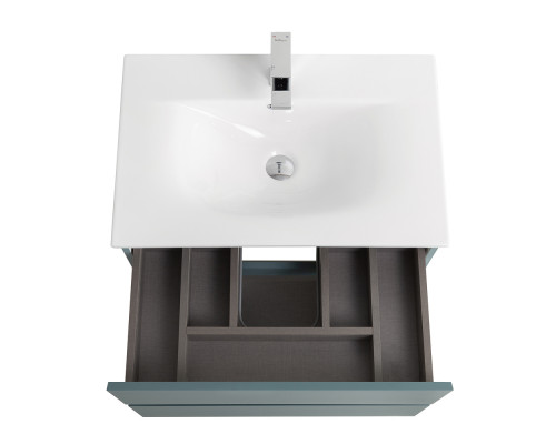 Тумба с раковиной подвесная BelBagno KRAFT-700-2C-SO-AO, 70 см, Голубой Матовый, раковина белая BB-8099-70