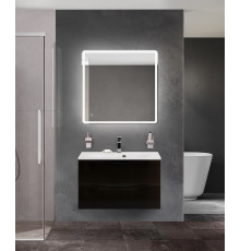 Тумба с раковиной подвесная BelBagno MARINO-800 Nero Lucido, раковина белая BB800/450-LV-MR-FT