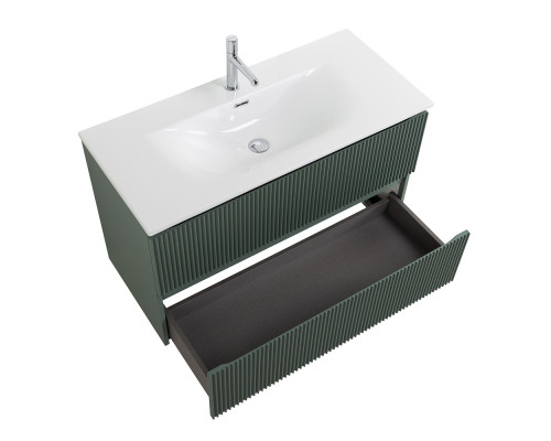 Тумба с раковиной подвесная 100 см, BelBagno UNO-1000-2C-SO-VO Еловый матовый, раковина белая BB-8099-100