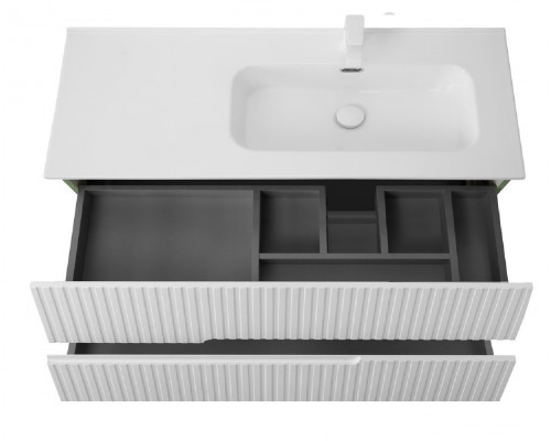 Мебель для ванной подвесная правосторонняя CEZARES DUET-N-1200-2C-SO-BL-R Bianco Lucido эмаль
