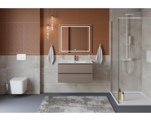 Тумба с раковиной подвесная BelBagno KRAFT-800-2C-SO-CO, 80 см, Бежевый Матовый, раковина белая BB800ETL