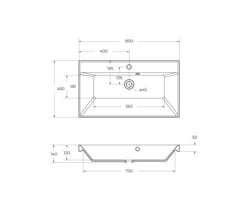 Тумба с раковиной подвесная BelBagno MARINO-800 Rovere Moro, раковина черная BB800/450-LV-ART-AST-NERO