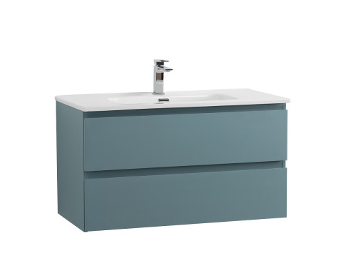 Тумба с раковиной подвесная BelBagno KRAFT-800-2C-SO-AO, 80 см, Голубой Матовый, раковина белая BB800ETL