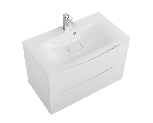 Тумба с раковиной подвесная BelBagno Marino-800, Bianco Lucido, раковина белая BB800/450-LV-MR-FT