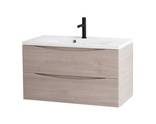 Тумба с раковиной подвесная BelBagno MARINO-800 Rovere Grigio, раковина белая  BB800/450-LV-MR-PR