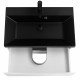 Тумба с раковиной подвесная BelBagno MARINO-600 Bianco Opaco, раковина чёрная BB600/450-LV-ART-AST-NERO