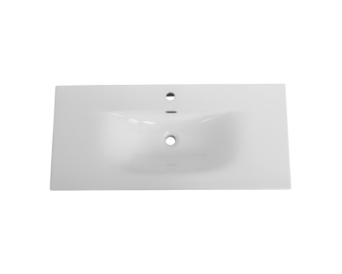 Тумба с раковиной подвесная 100 см, BelBagno UNO-1000-1C-SO-GSO Темно-Серый матовый, раковина белая BB-8099-100