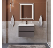 Тумба с раковиной подвесная BelBagno KRAFT-700-2C-SO-GSO, 70 см, Темно-Серый Матовый, раковина белая BB700ETL