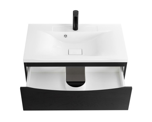 Тумба с раковиной подвесная BelBagno MARINO-800 Rovere Cioccolato Amaro, раковина  BB800/450-LV-MR-PR