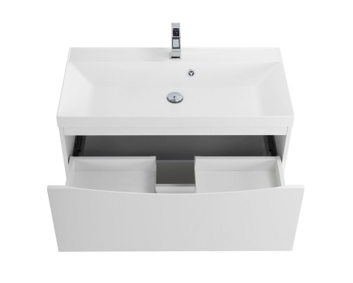 Тумба с раковиной напольная BelBagno MARINO-800 Bianco Lucido, раковина белая BB800/450-LV-MR-PR