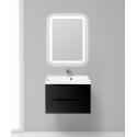 Тумба с раковиной подвесная BelBagno MARINO-700 Nero Lucido, раковина белая