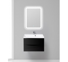 Тумба с раковиной подвесная BelBagno MARINO-700 Nero Lucido, раковина белая