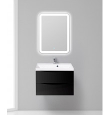 Тумба с раковиной подвесная BelBagno MARINO-700 Nero Lucido, раковина белая