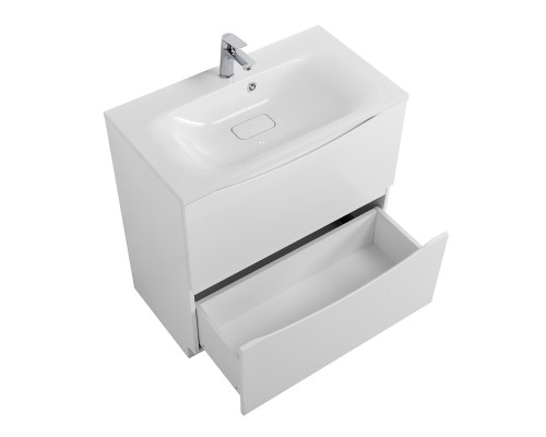 Тумба с раковиной напольная BelBagno MARINO-800 Bianco Lucido, раковина белая BB800/450-LV-MR-FT