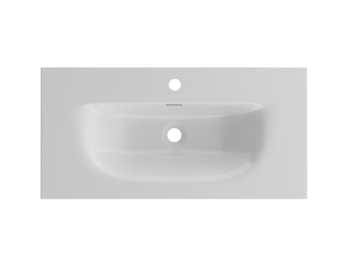 Тумба с раковиной подвесная 80 см, BelBagno UNO-MINI-800-2C-SO-GSO Темно-Серый матовый, раковина белая BB-8099-3-80