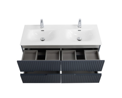 Мебель для ванной подвесная с четырьмя ящиками CEZARES DUET-N-1200-4C-SO-2-GR-P Grafito