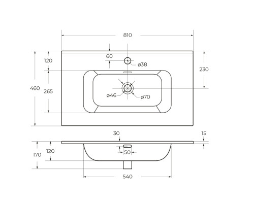 Мебель для ванной подвесная CEZARES DUET-N-800-2C-SO-BO Bianco Opaco эмаль