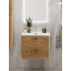 Подвесная тумба с раковиной Belbagno DUE 60 см Rovere Nature DUE-600-2C-SO-RN-P + BB-8076-3-60