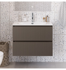 Тумба с раковиной подвесная 70 см, BelBagno UNO-MINI-700-2C-SO-СO Бежевый матовый, раковина белая BB-8099-3-70
