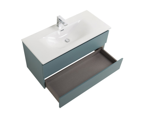 Тумба с раковиной подвесная BelBagno KRAFT-900-2C-SO-AO, 90 см, Голубой матовый, раковина белая BB-8099-90