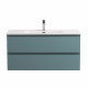 Тумба с раковиной подвесная BelBagno KRAFT-1000-2C-SO-AO Голубой матовый, раковина белая BB1000ETL