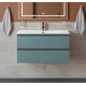 Тумба с раковиной подвесная BelBagno KRAFT-800-2C-SO-AO, 80 см, Голубой Матовый, раковина белая BB-8099-80