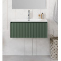 Тумба с раковиной подвесная 80 см, BelBagno UNO-800-1C-SO-VO Еловый матовый, раковина белая BB-8099-80