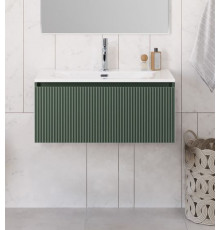 Тумба с раковиной подвесная 80 см, BelBagno UNO-800-1C-SO-VO Еловый матовый, раковина белая BB-8099-80