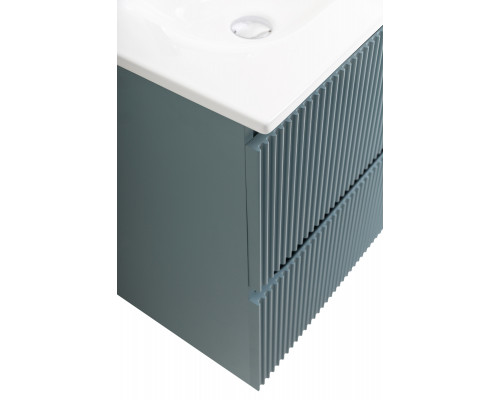 Тумба с раковиной подвесная 120 см, BelBagno UNO-1200-4C-SO-AO Голубой матовый, раковина белая BB-8099-120-2 с 2-я чашами