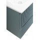 Тумба с раковиной подвесная 120 см, BelBagno UNO-1200-4C-SO-AO Голубой матовый, раковина белая BB-8099-120-2 с 2-я чашами